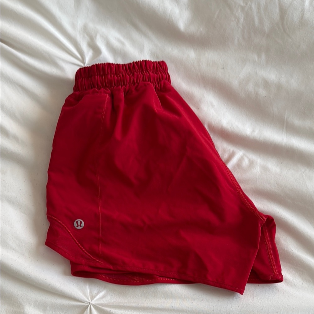 Lululemon Red Athletic Shorts